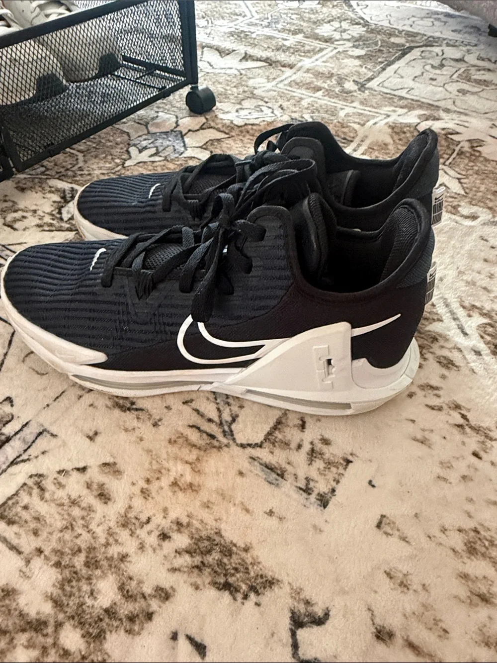 Nike Black & White Low-Top Athletic Sneakers with Swoosh